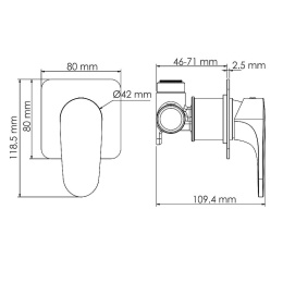 Смеситель для душа WasserKRAFT Havel (3651) Золото матовое
