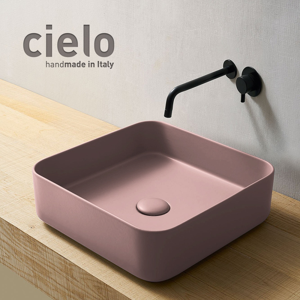 Ceramica CIELO Shui Comfort SHCOLAQ40 CP - Раковина накладная на столешницу 40 * 40 см (Cipria)