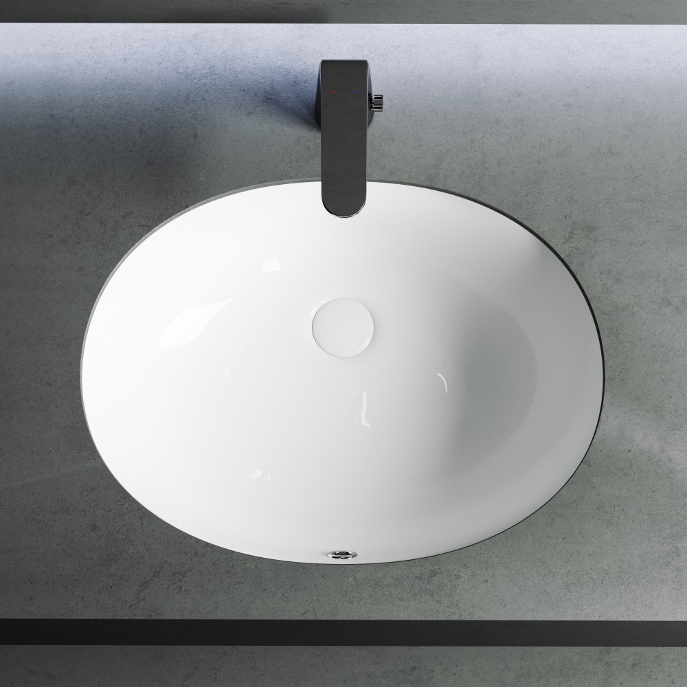 Фото Встраиваемая раковина Ceramicanova Element CN6043 Овал 56 см