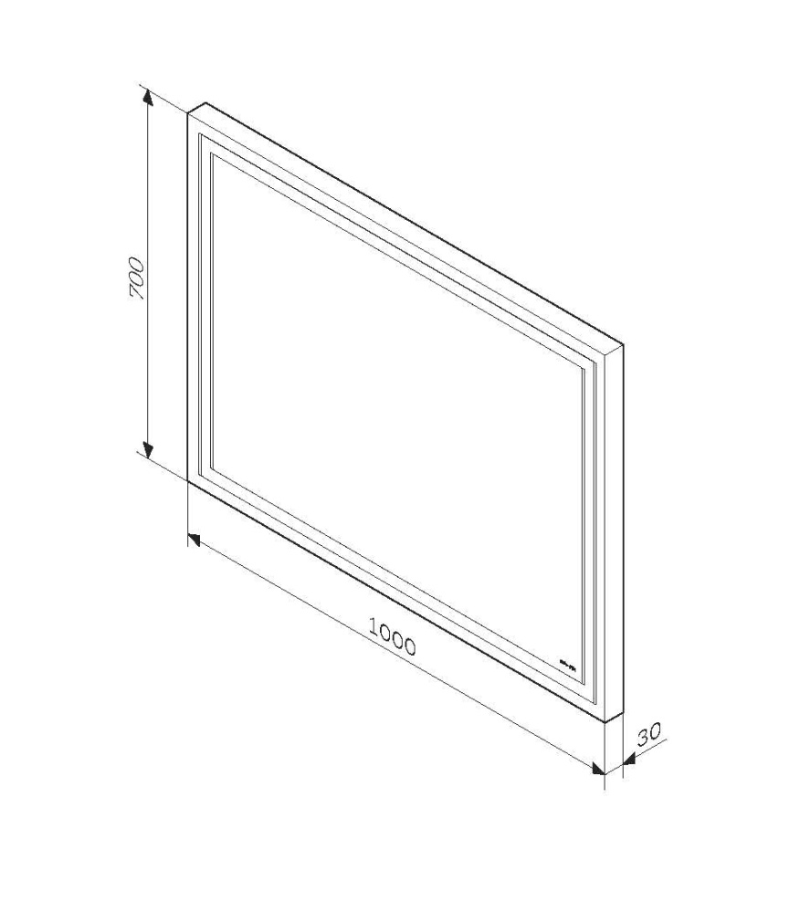 Зеркало с LED-подсветкой Am.Pm Gem (M91AMOX1001WG) серебристый