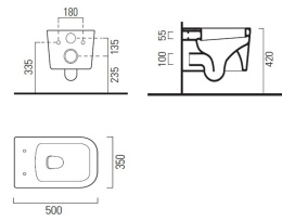 Унитаз подвесной GSI TRACCIA 691611