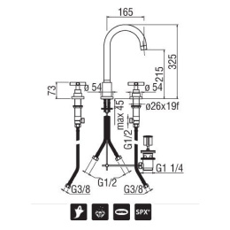 NOBILI Spring SP57011/1CR Смеситель для раковины (хром)
