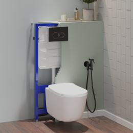 Фото Смеситель с гигиеническим душем Paini Isola ISPZ442 черный