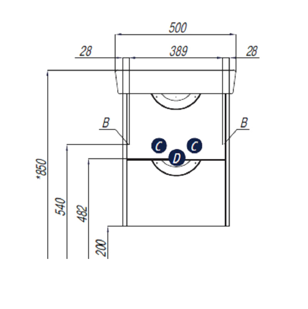 Тумба под раковину Aquaton Сильва 50 дуб фьорд 1A211701SIW60