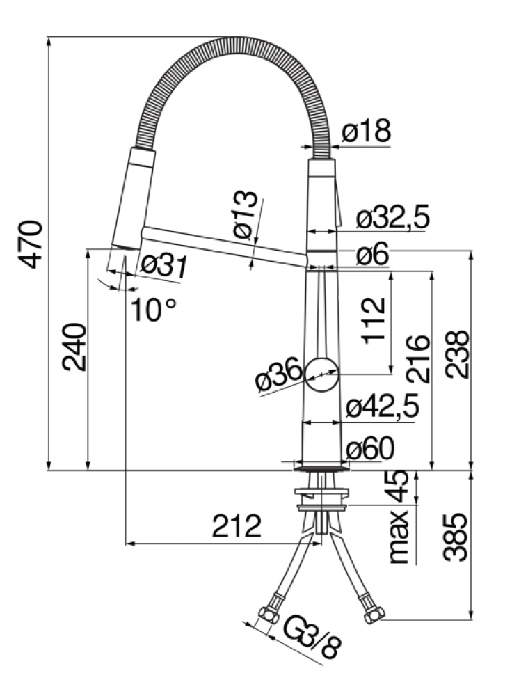Nobili Levante MV123300CR Смеситель для кухни