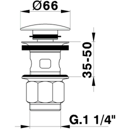 Донный клапан Cisal (ZA00162024) золото