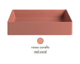 Раковина накладная 60 см ArtCeram Scalino (SCL003 14 00) красный