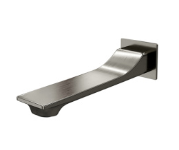 Излив для ванны WasserKRAFT A176, настенный, PVD-покрытие оружейная сталь