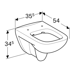Унитаз подвесной Geberit Renova Plan 202170000 безободковый