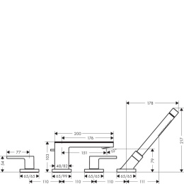Фото Axor MyEdition 47430600 Смеситель для ванны