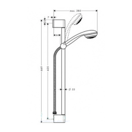 Душевой гарнитур Hansgrohe Crometta (27728000) хром