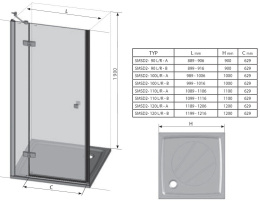 Душевая дверь Ravak SmartLine (0SLDBA00Z1), хром