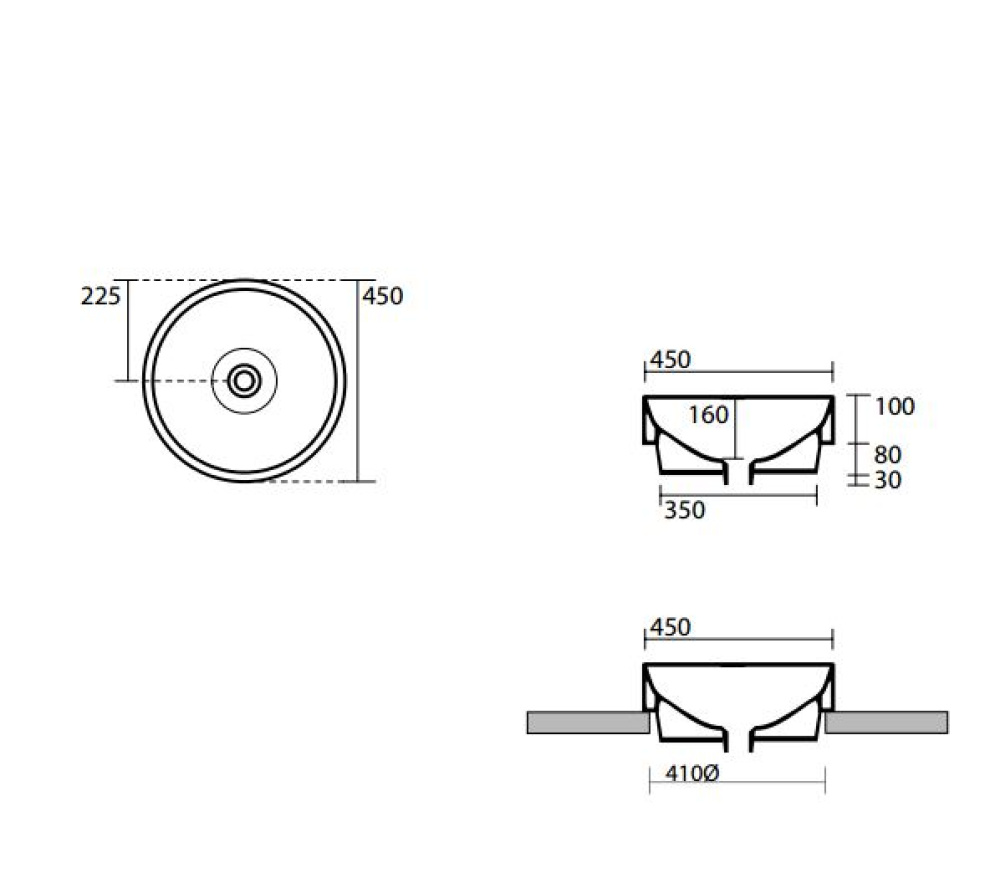 Фото Раковина Kerasan Cento 355701 45 белый