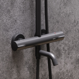 Душевая система с термостатом Damixa Scandinavian Pure (936810300) черный