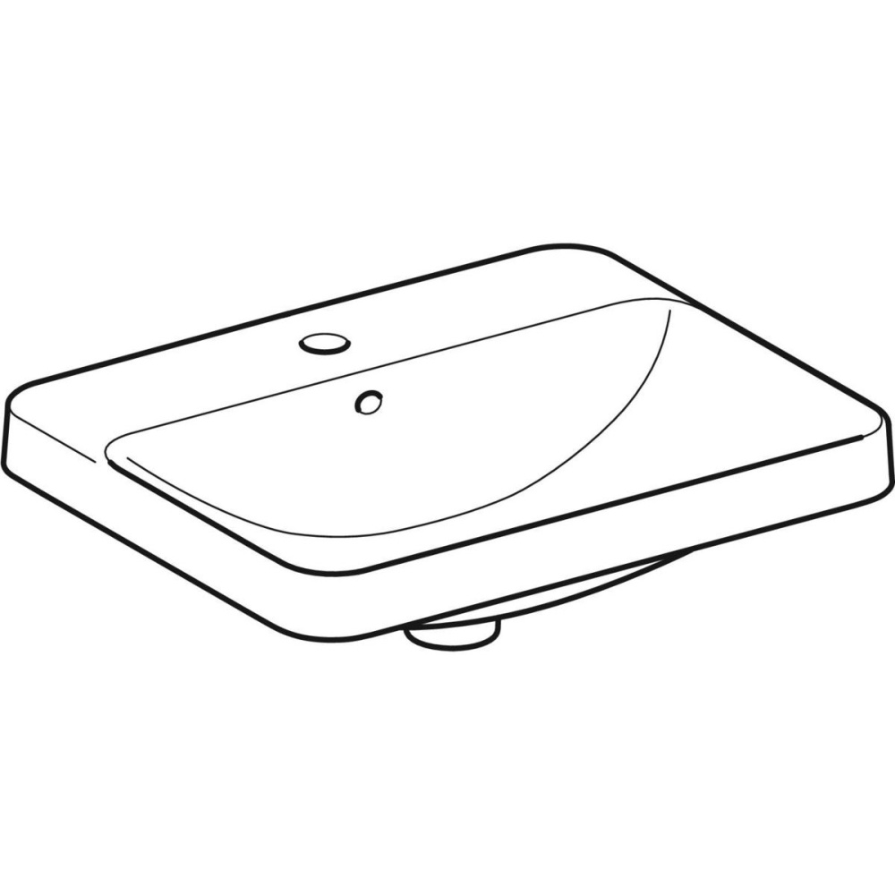 Geberit Variform 500.740.01.2 Раковина, встраиваемая сверху, накладная