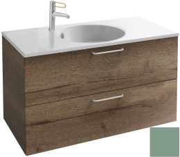 Тумба под раковину Jacob Delafon Odeon Rive Gauche 90 см, EB2523-RX-S54, цвет оливковый сатин, ручки