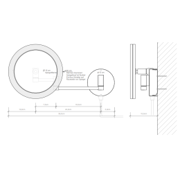 Зеркало косметическое Decor Walther (0120300), с подсветкой, хром