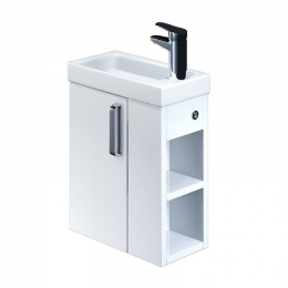 Фото Тумба с раковиной IDDIS Torr 40 подвесная белая полки справа TOR40WRi95K