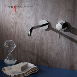 FIMA Carlo Frattini Spillo Up F3051LX9CR - Настенный смеситель для раковины, излив 202 мм (хром)