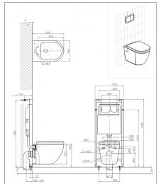 Унитаз подвесной Bravat Gina (C2190UW-ENG)