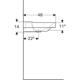 Раковина Geberit Xeno² 500.532.01.1, 90 х 48 см, без перелива, белая