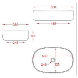 Раковина 35 см ArtCeram Cognac (COL004 39 00) коричневый