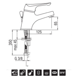 Nobili Skipper SK11118/2CR Смеситель для раковины (хром)