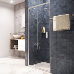 Душевая дверь WasserKRAFT Berkel 48P12, универсальная, 100 x 200 см