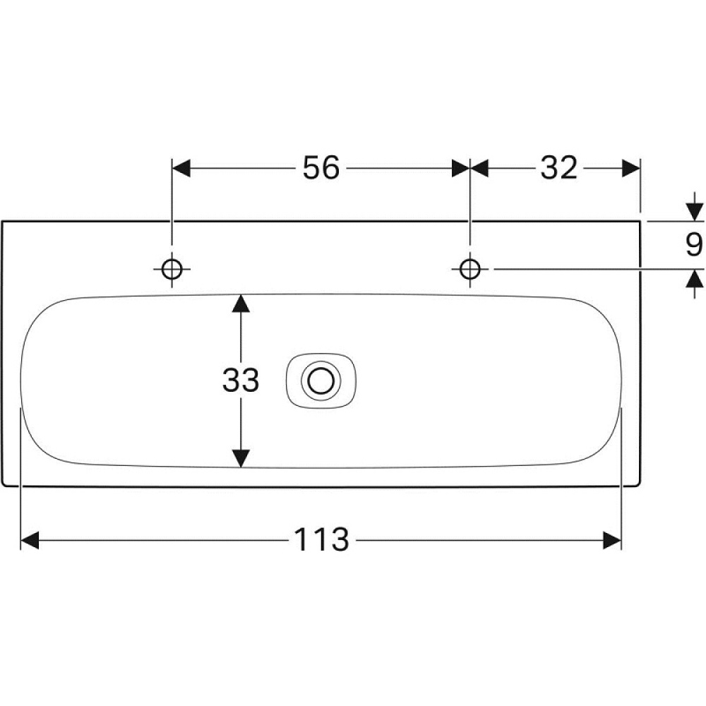 Geberit Citterio 500.553.01.1 Раковина, подвесная