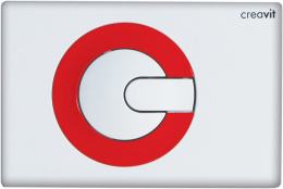 CREAVIT Кнопка для инсталляции POWER бело-красная GP5001.01
