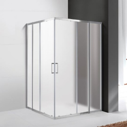 Фото Душевой уголок Cezares Molveno-AH-22-120/110-P-Cr, 120 x 110 x 190 см, стекло текстурное Punto, хром