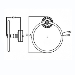Держатель полотенца Bronze de Luxe Windsor (K25004) бронза