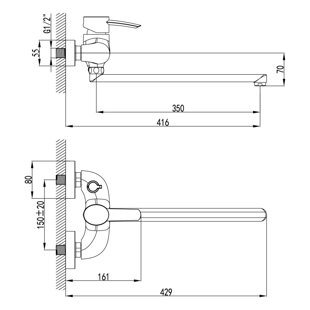 Смеситель для ванны Lemark Atlantiss (LM3217C) хром