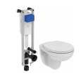 Инсталляция Ideal Standard ProSys Eco Frame M W660101 с унитазом Eurovit Rimless безободковый Cut Ri