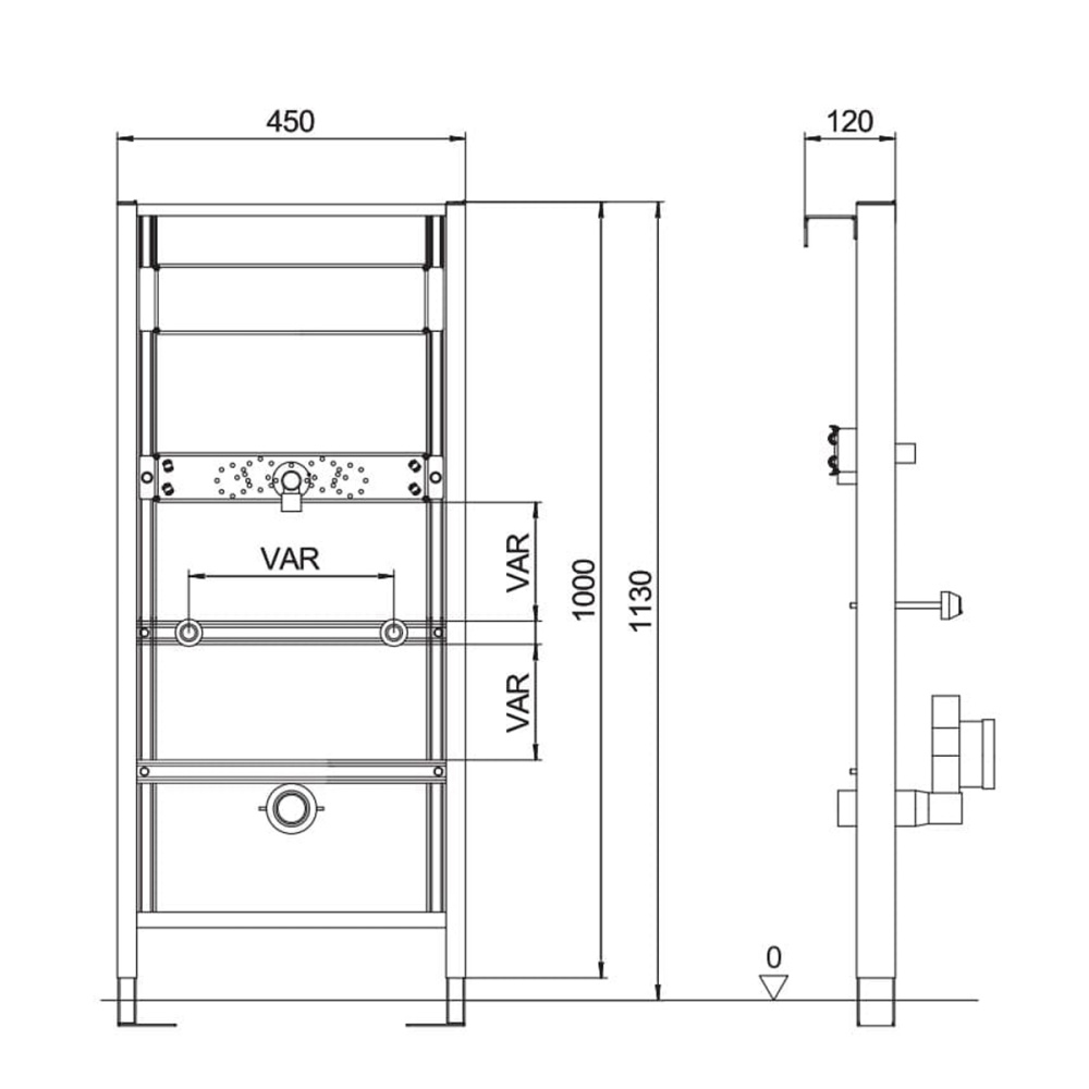 Фото Инсталляция Aquanika Basic 10.711.450.00.00 для писсуара