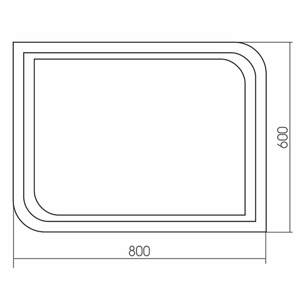 Зеркало с подсветкой MIXLINE Персей-2 800*600 (542564)