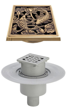 Фото Душевой трап Viega Advantix (556914+21980) бронза, серый