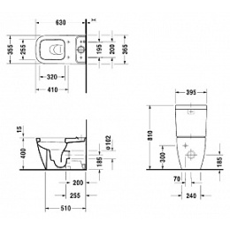 Бачок для унитаза Duravit Happy D.2 0934100005, белый
