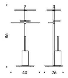Фото Colombo Planets B9808 Стойка 86 см (хром)