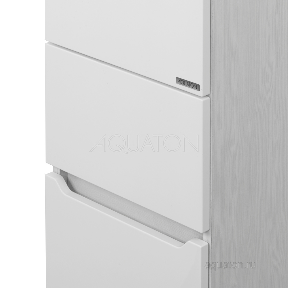 Фото Шкаф - колонна Aquaton Дакота белый, выбеленное дерево 1A203203DAAY0