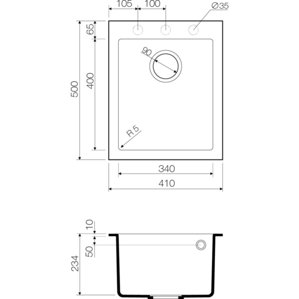Кухонная мойка Omoikiri Bosen 41-BE Tetogranit (4993142) ваниль