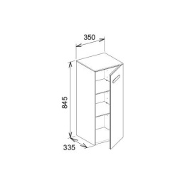 Средний шкаф петли справа Keuco Royal Universe 32720XX0002
