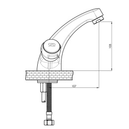 Смеситель GPD Rios TKB30, для раковины, хром
