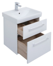 Тумба под раковину Dreja Q Max 77.0001W, 55 см, белый глянец