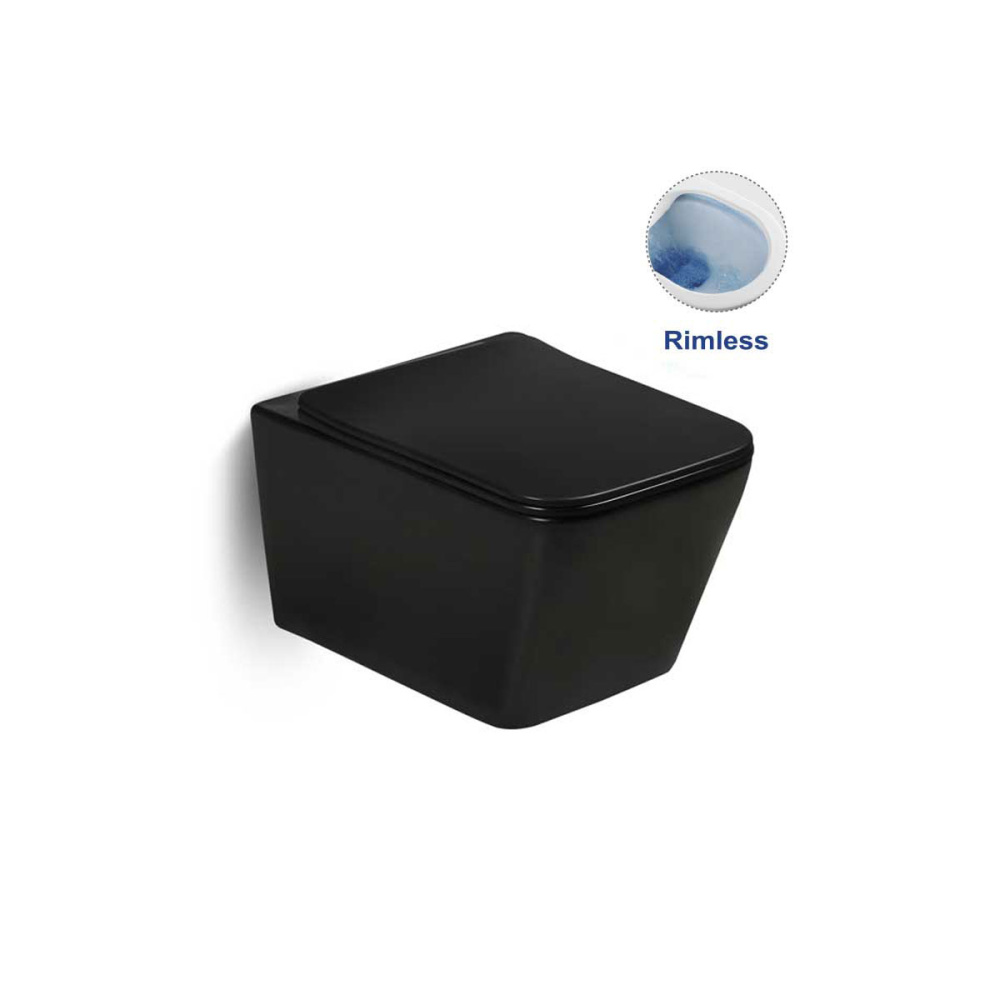 Унитаз подвесной Vincea Q-Line (VT1-12MB) черный матовый