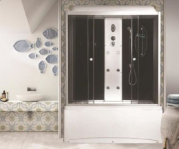 Фото Душевая кабина 150x70x220 Niagara (NG-5150-01) С гидромассажем, акрил, Поддон высокий