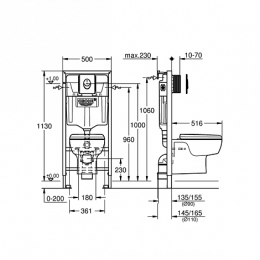 Grohe Solido 39191000 Комплект инсталляция и унитаз подвесной, стандартные
