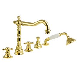 Фото Migliore Arcadia 18395 Смеситель на борт ванны, на 5 отв, золото