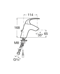 Фото Смеситель для раковины Roca M2 (5A3168C00) хром