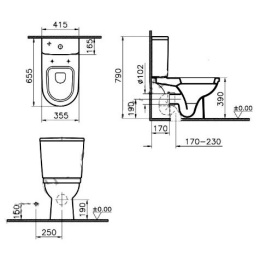 Унитаз-компакт Vitra Form 300 (9729B003-1162) белый
